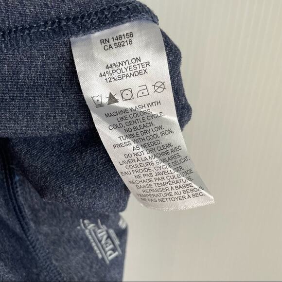 Pendleton navy blue heather leggings “crater lake” detail stitching - Picture 9 of 11